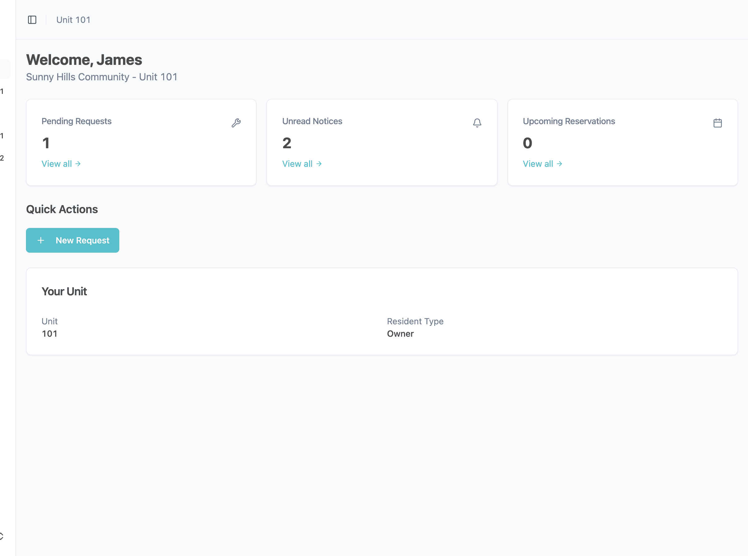 Resident using HOA management app on phone
